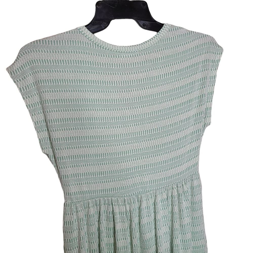 Caution To The Wind Tiered Skirt Midi Dress Aqua Blue Green Size Medium - Picture 7 of 10